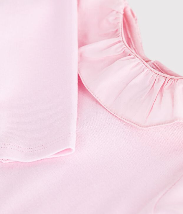 Body con colletto in cotone tinta unita neonata BARELY