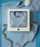 Set 3 pezzi in cotone neonato blu BEACH/ MARSHMALLOW