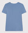 T-shirt L'Iconique scollo a V in cotone tinta unita donna blu BEACH