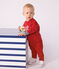 Felpa in cotone fantasia neonato rosso