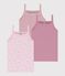 Set di canotte in cotone a fiori bambina multicolore