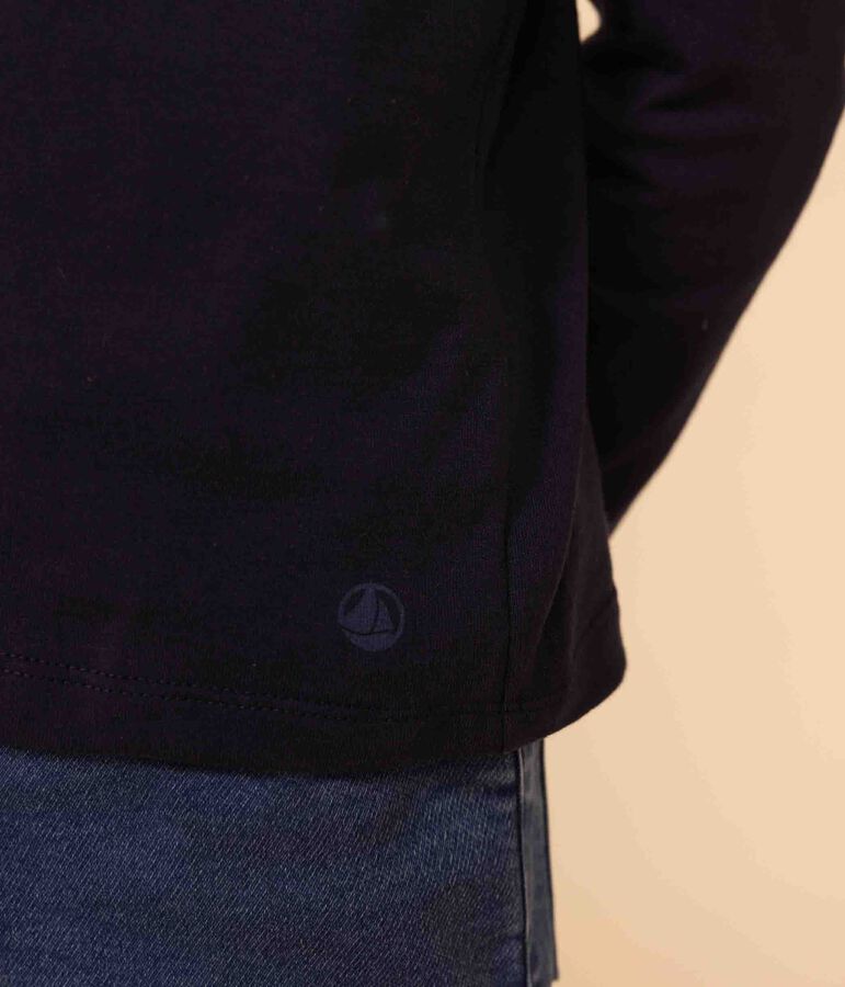 T-shirt a maniche lunghe in cotone bambino unisex blu SMOKING/bianco MULTICO