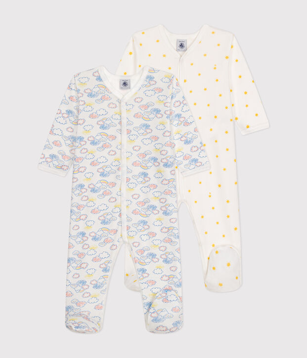 Set di 2 pigiami beb&egrave; in cotone multicolore
