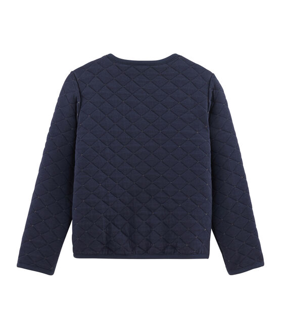 Cardigan in tubique bambina blu SMOKING/giallo OR