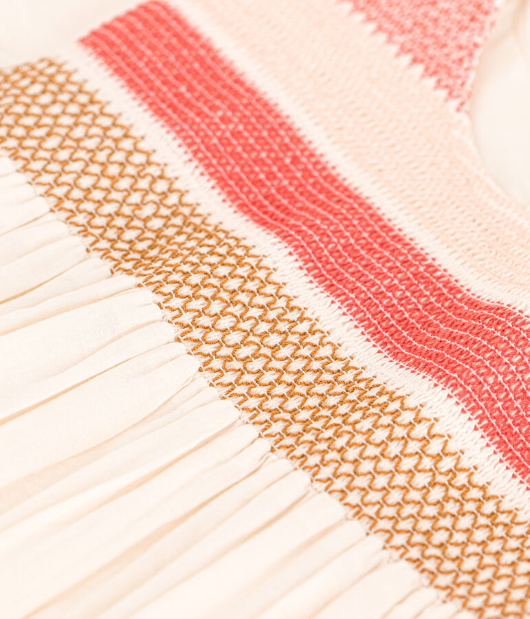 Abito in popeline bambina ecru