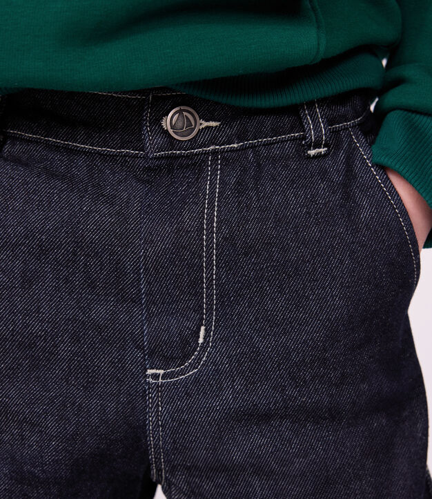 Pantaloni carpenter in denim bambino DENIM BRUT FONCE