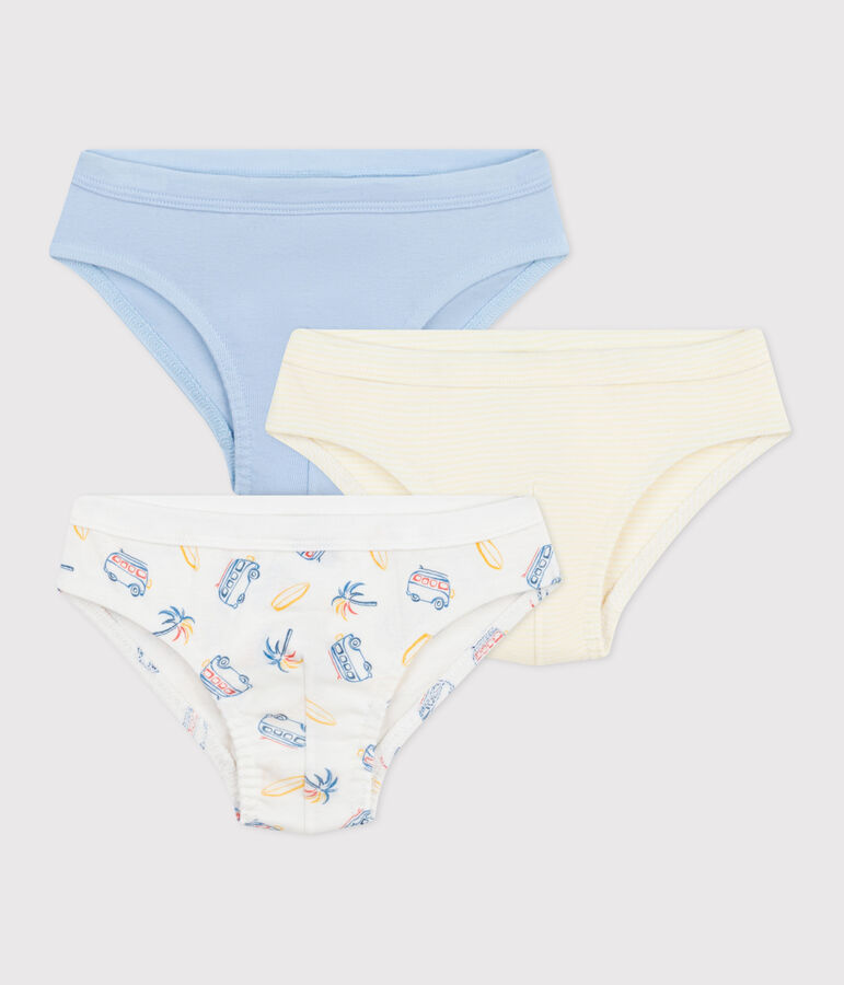Set di 3 slip in cotone con furgoni stampati bambino multicolore