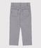 Pantalone bambino in tela di cotone a righe blu MEDIEVAL/bianco MARSHMALLOW