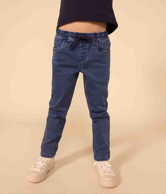 Pantalone regular bambino in denim blu BLEU DELAVE