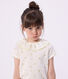 T-shirt a maniche corte in cotone con stampa a fiori bambina