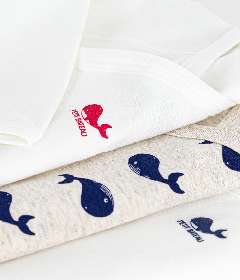 Set di body incrociati a maniche lunghe in cotone fantasia neonato multicolore