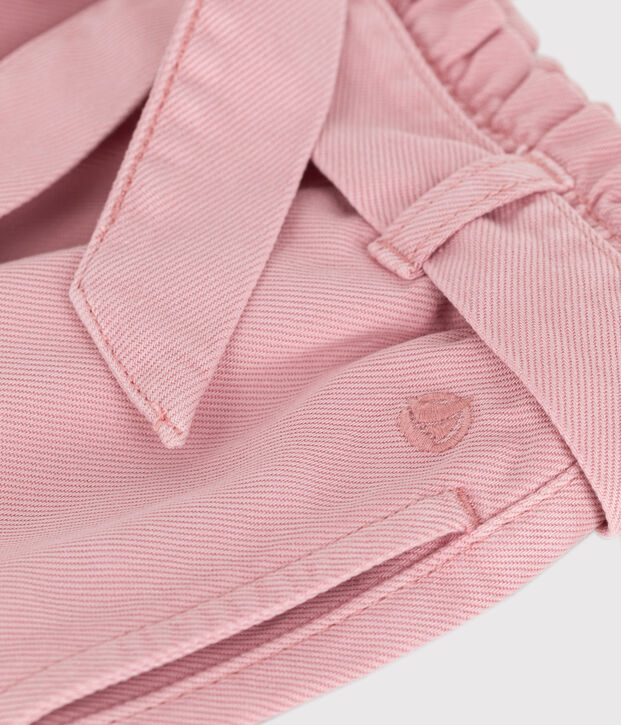 Pantaloni in misto cotone e lyocell bambina. rosa