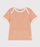 T-shirt maniche corte bebè in spugna bouclette beige VINTAGE
