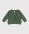 Cappotto teddy in tubique trapuntato bebè verde CROCO