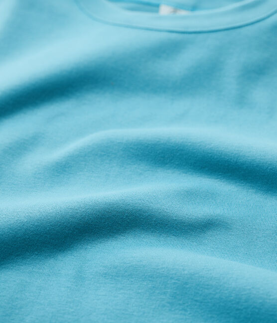 T-shirt girocollo iconica in cotone Donna blu MIROIR