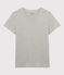 T-shirt LE CLASSIQUE girocollo in cotone Donna grigio BELUGA CHINE