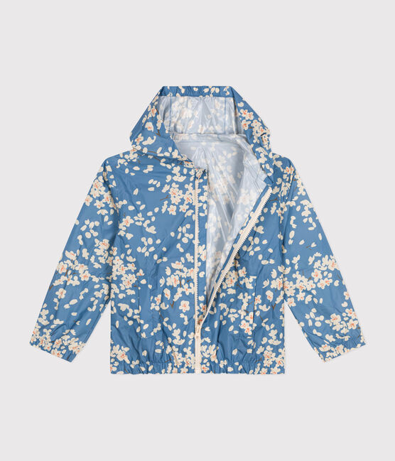 Giacca a vento legggera bambina blu BEACH/ MULTICO