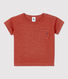 T-shirt bebè tinta unita a maniche corte in jersey