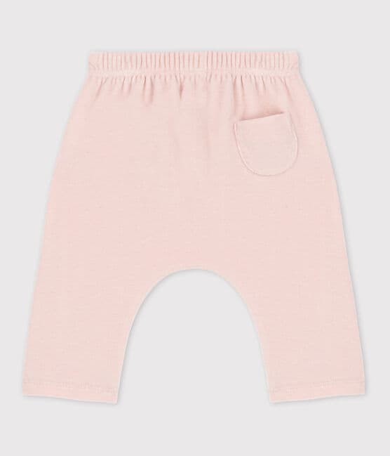 Pantalone bebè in velluto  di cotone rosa SALINE