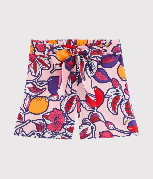 Bermuda bambina rosa/multicolore