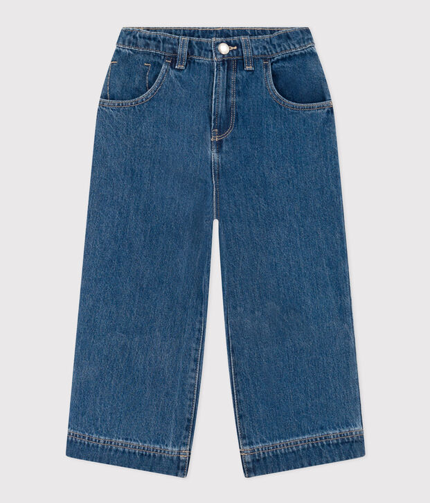 Pantaloni in denim 100% eco-friendly bambina blu