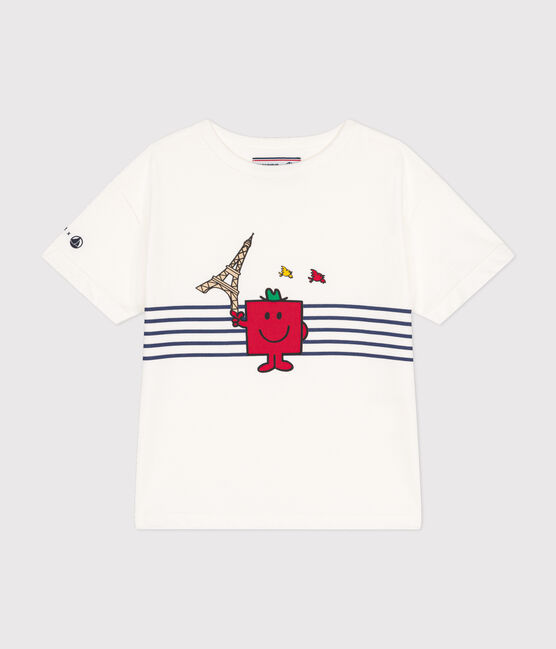 T-shirt Monsieur Madame in cotone bambino bianco MARSHMALLOW