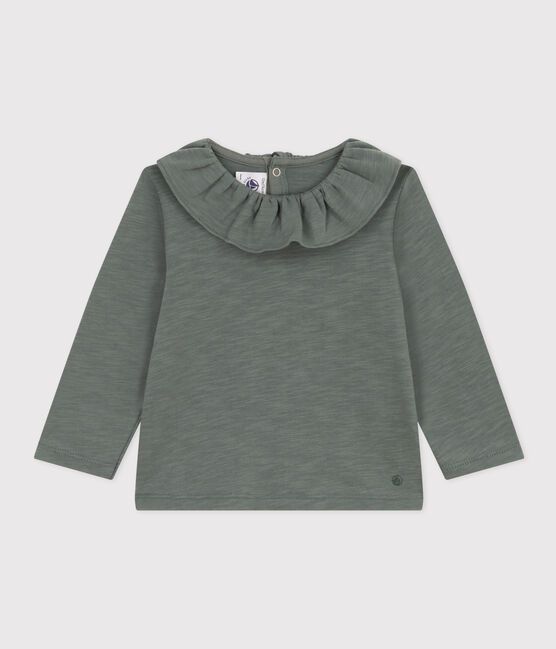 Blusa a manica lunga in jersey fiammato per bebè verde THUYA