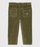 Pantalone in velluto bebè. verde MILITARY