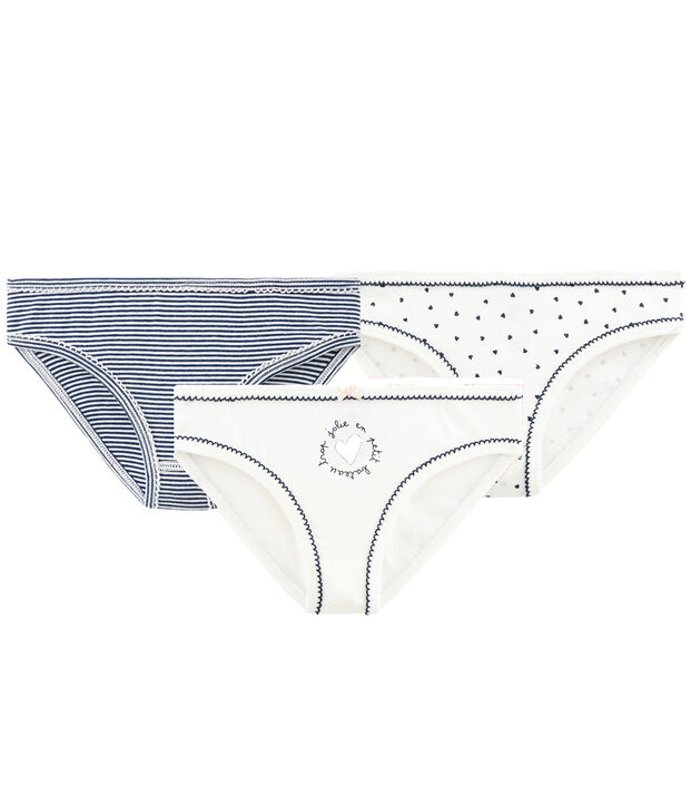 Trio slip bambina multicolore