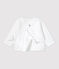 Cardigan bebè trapuntato in cotone biologico bianco MARSHMALLOW