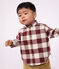 Camicia in flanella a quadri neonato marrone/beige