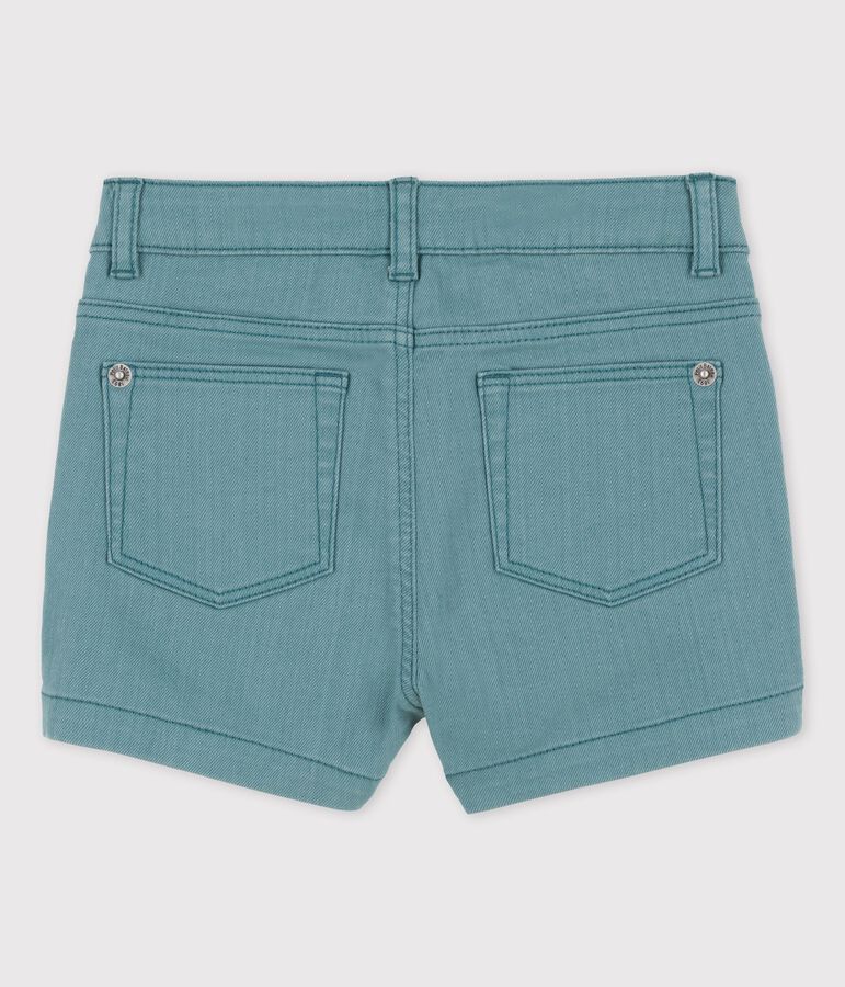 Short in denim bambina verde BRUT