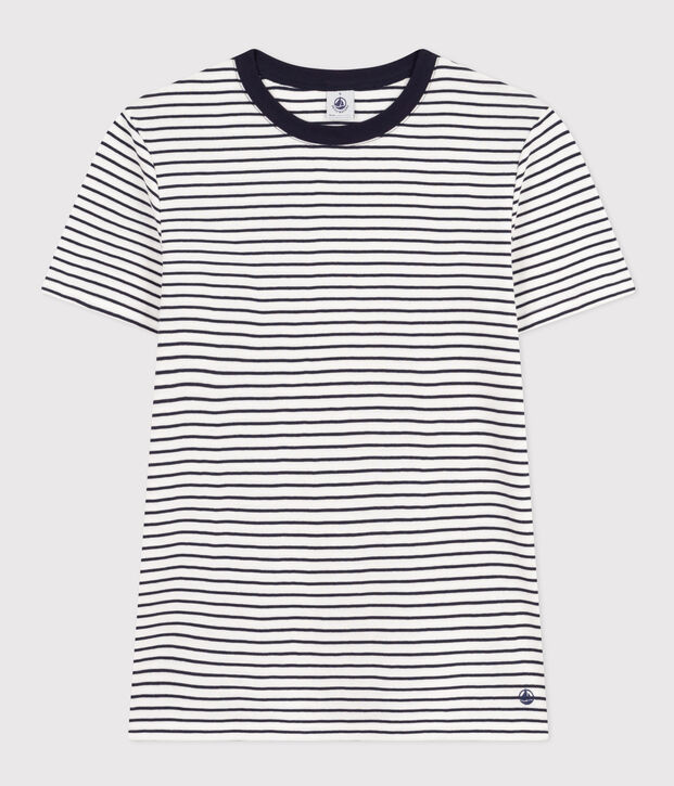 T-shirt L'Iconique in cotone a righe donna bianco/blu
