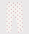 Leggins  bebè in cotone stampato a fiori bianco MARSHMALLOW/bianco MULTICO