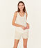 Canottiera donna in lino bianco MARSHMALLOW