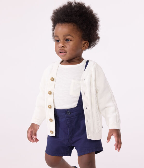 Cardigan in cotone neonato bianco MARSHMALLOW