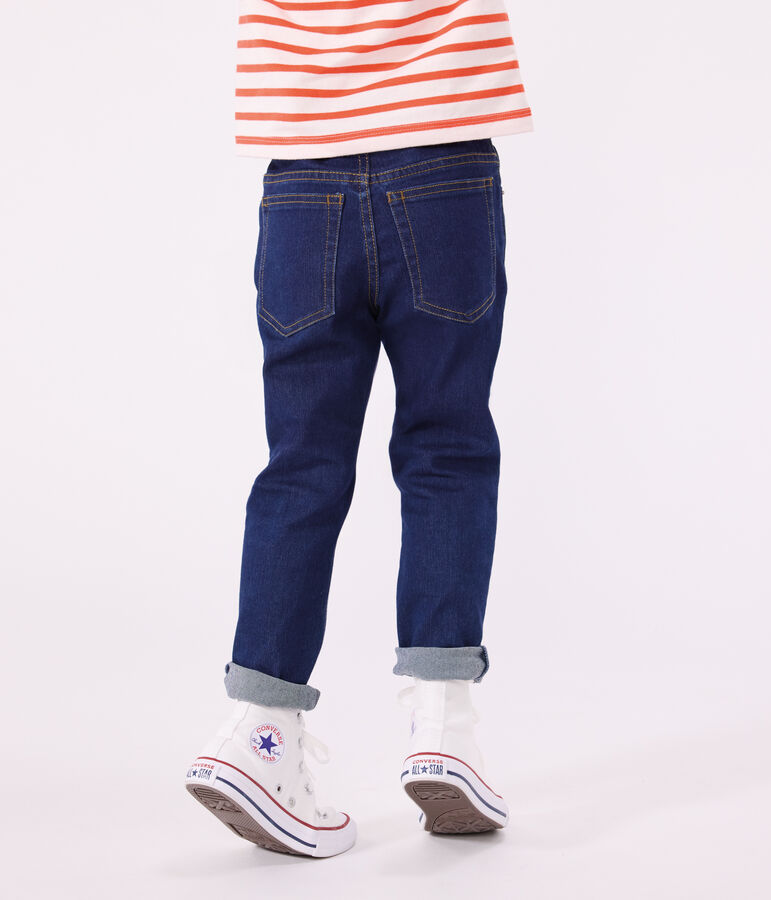 Pantaloni slim in denim bambina blu