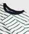 T-shirt girocollo iconica in cotone Donna bianco MARSHMALLOW/verde VALLEE