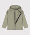 Felpa con zip e cappuccio bambino verde MARECAGE