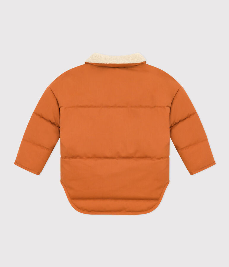 Giacca corta foderata in sherpa bambino unisex\t marrone