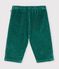 Pantaloni in velluto tinta unita neonato verde