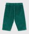 Pantaloni in velluto tinta unita neonato verde