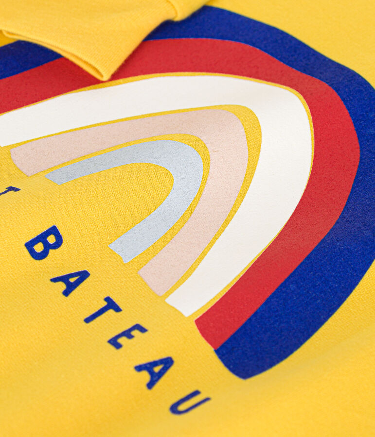 Felpa in molleton leggero bambina giallo