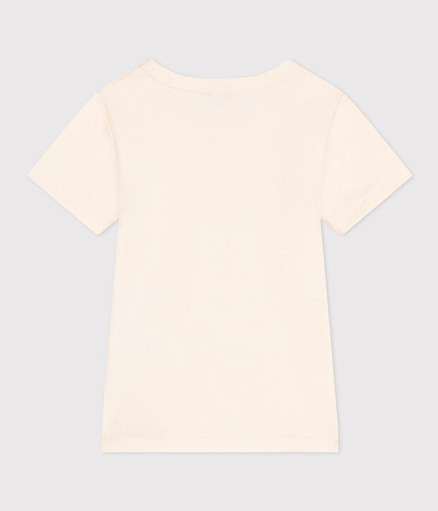 T-shirt a maniche corte in cotone ecru