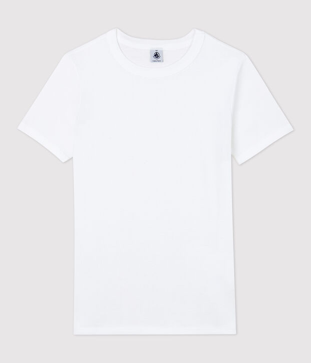 T-shirt girocollo iconica in cotone Donna bianco