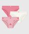 Set di slip in cotone con cuori stampati bambina multicolore
