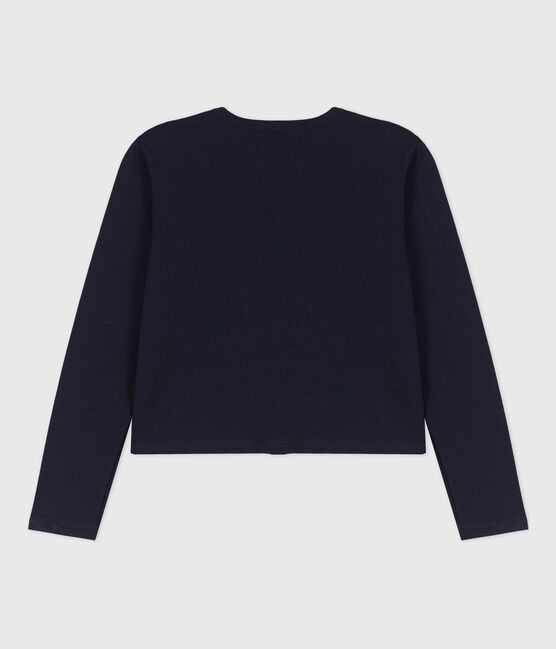 Cardigan donna in cotone spesso con automatici blu SMOKING