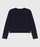 Cardigan donna in cotone spesso con automatici blu SMOKING