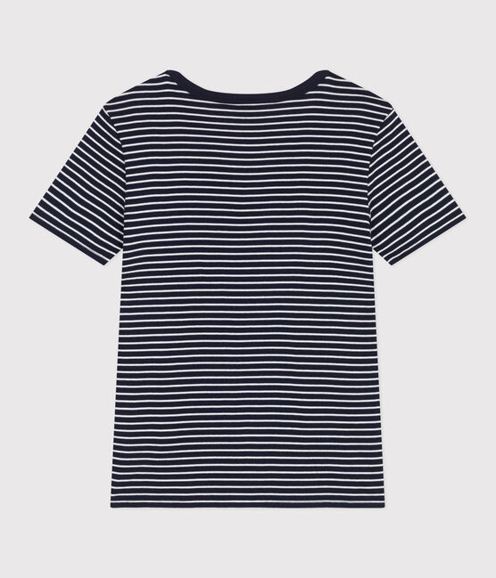 T-shirt L'Iconique in cotone a righe donna blu SMOKING/bianco MARSHMALLOW