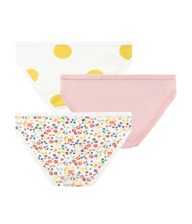Trio slip bambina multicolore